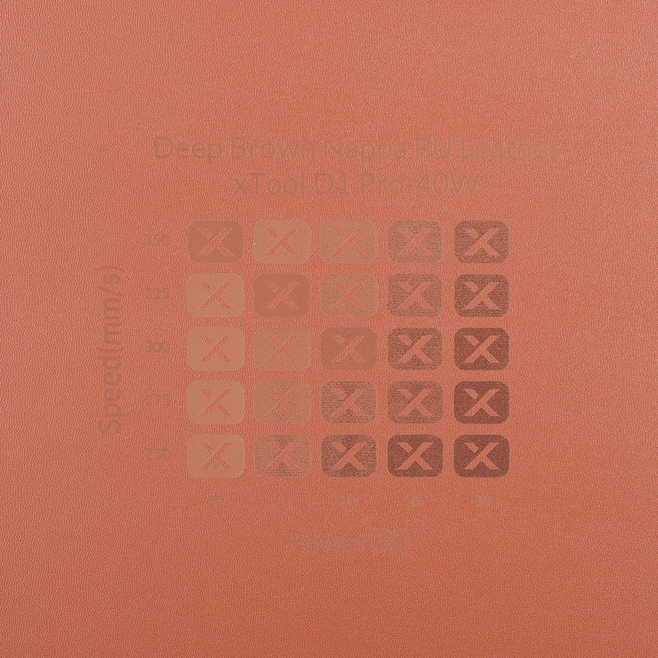 Deep Brown Nappa PU Leather test grid