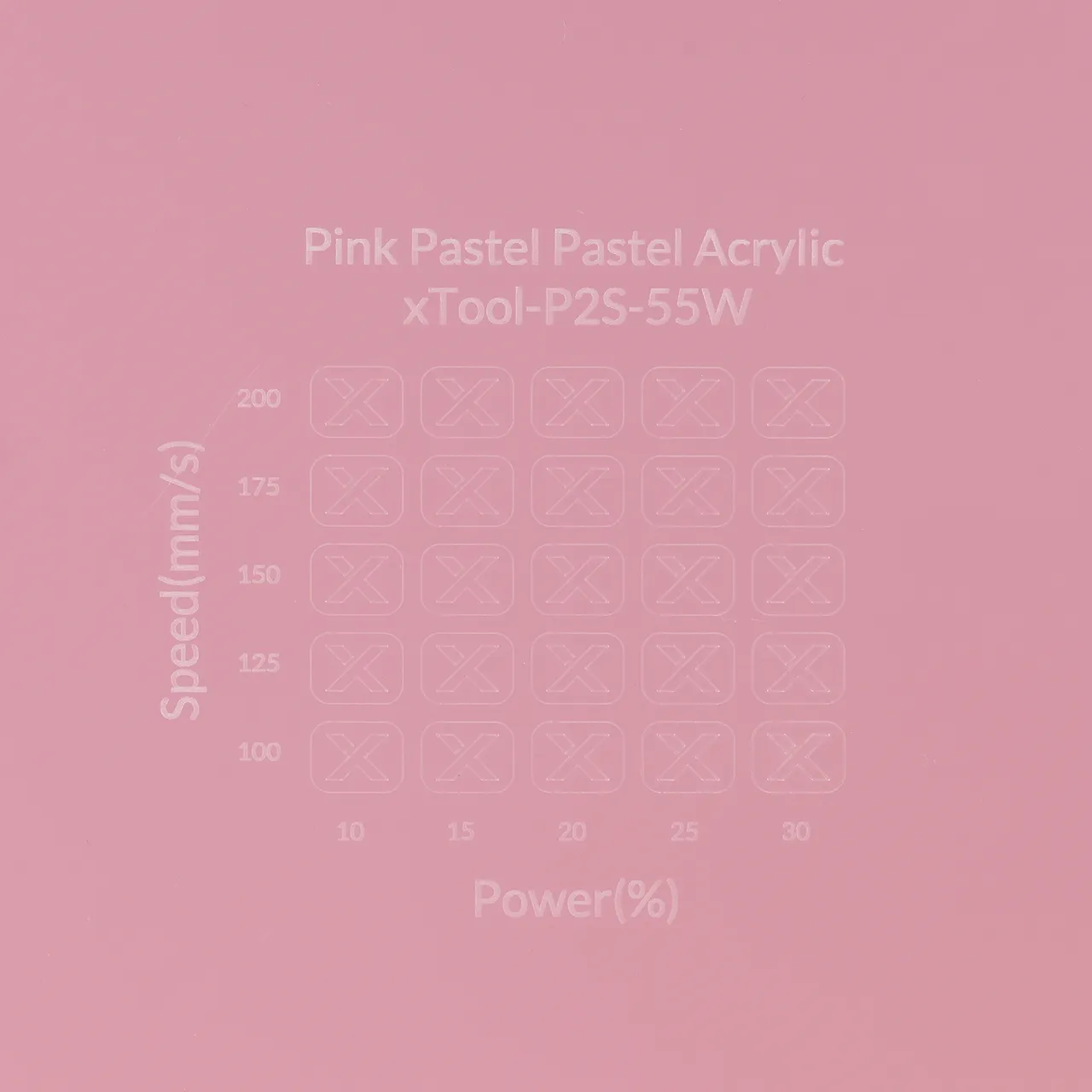 1/8"(3mm) Pink Acrylic test grid