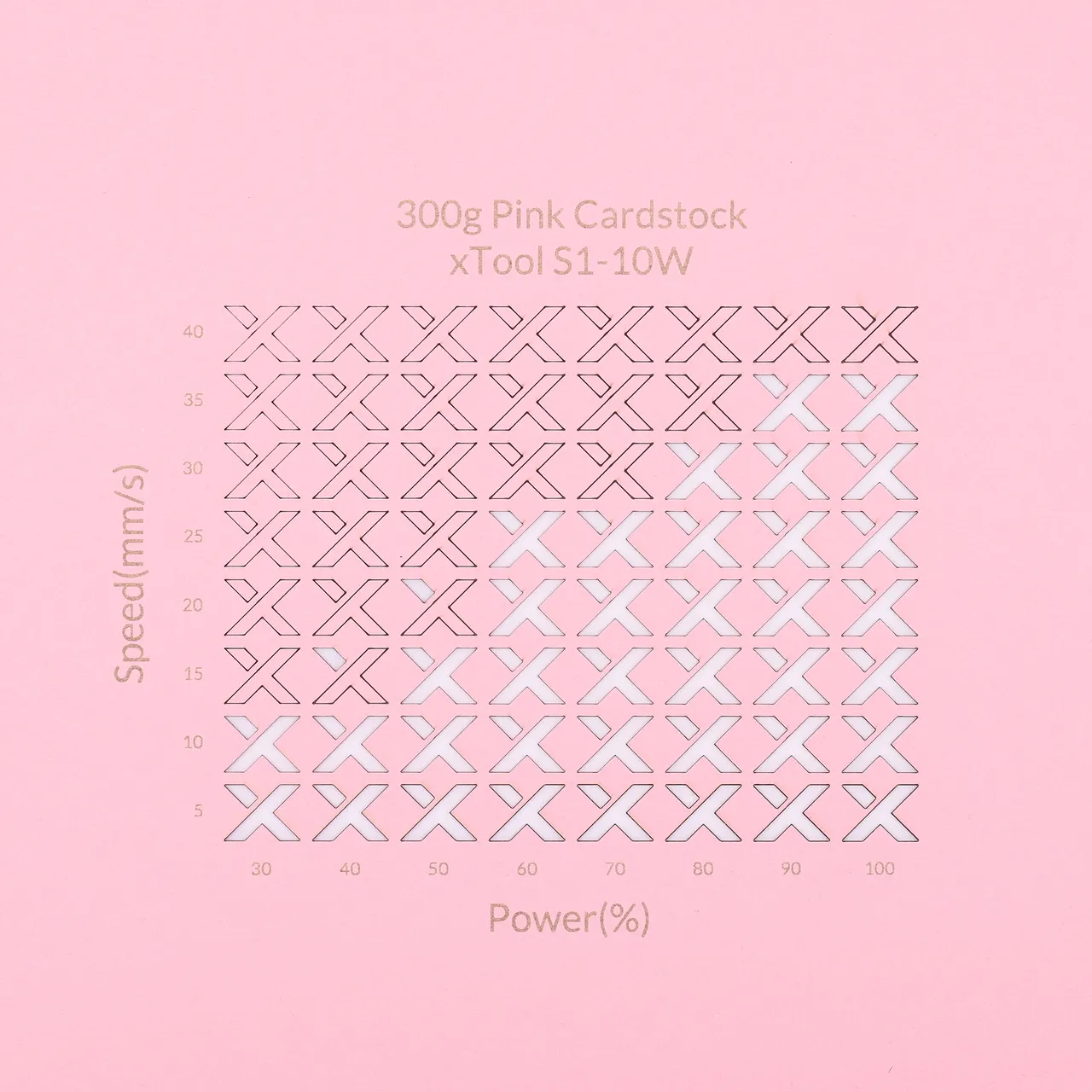 Pink Cardstock-9oz(300g) test grid