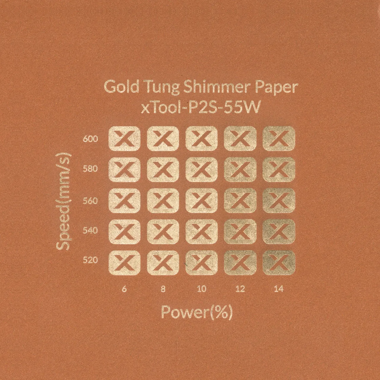 Gold Tung Gift Card Envelope test grid