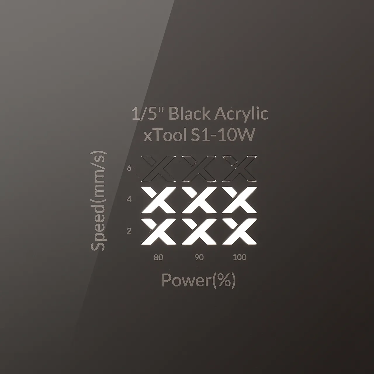 13/64"(5mm) Black Acrylic test grid