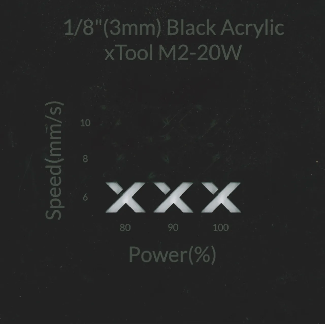 1/8"(3mm) Black Acrylic test grid