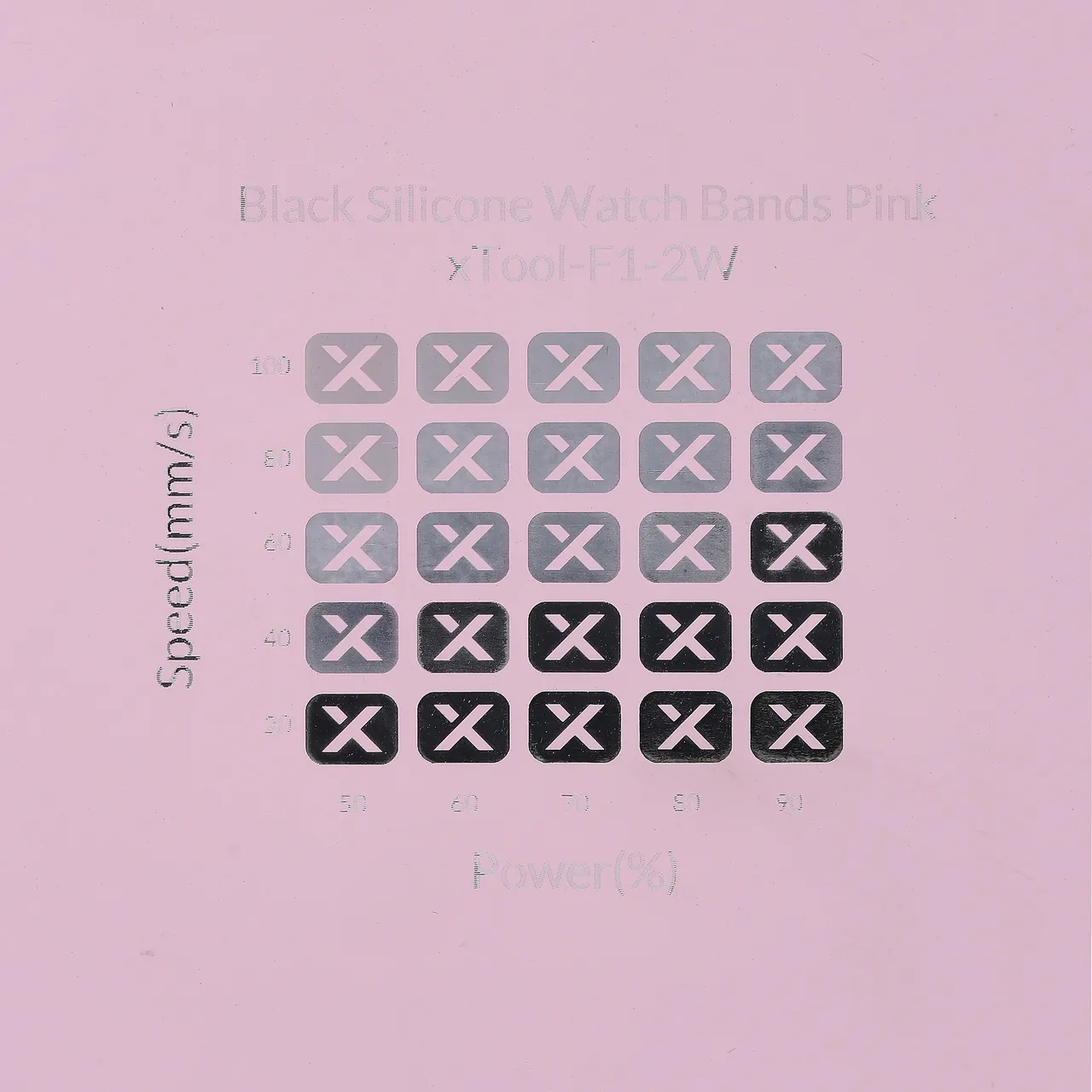 Black Silicone Watch Bands Pink test grid