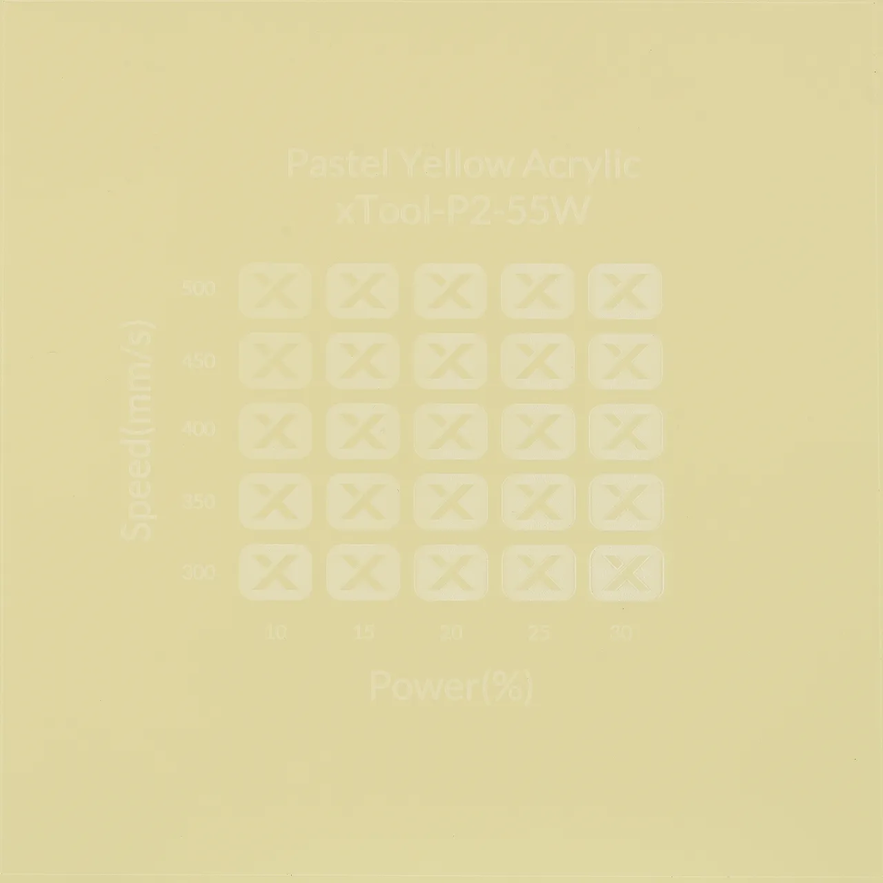1/8"(3mm) Pastel Yellow Acrylic test grid