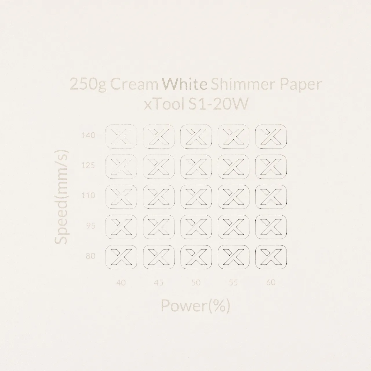 Cream White Shimmer Paper-7oz(250g) test grid
