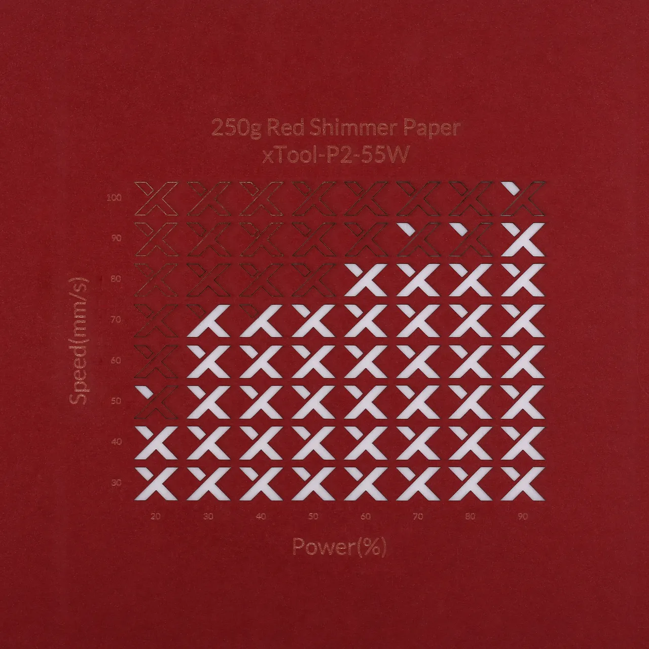 Red Shimmer Paper-7oz(250g) test grid