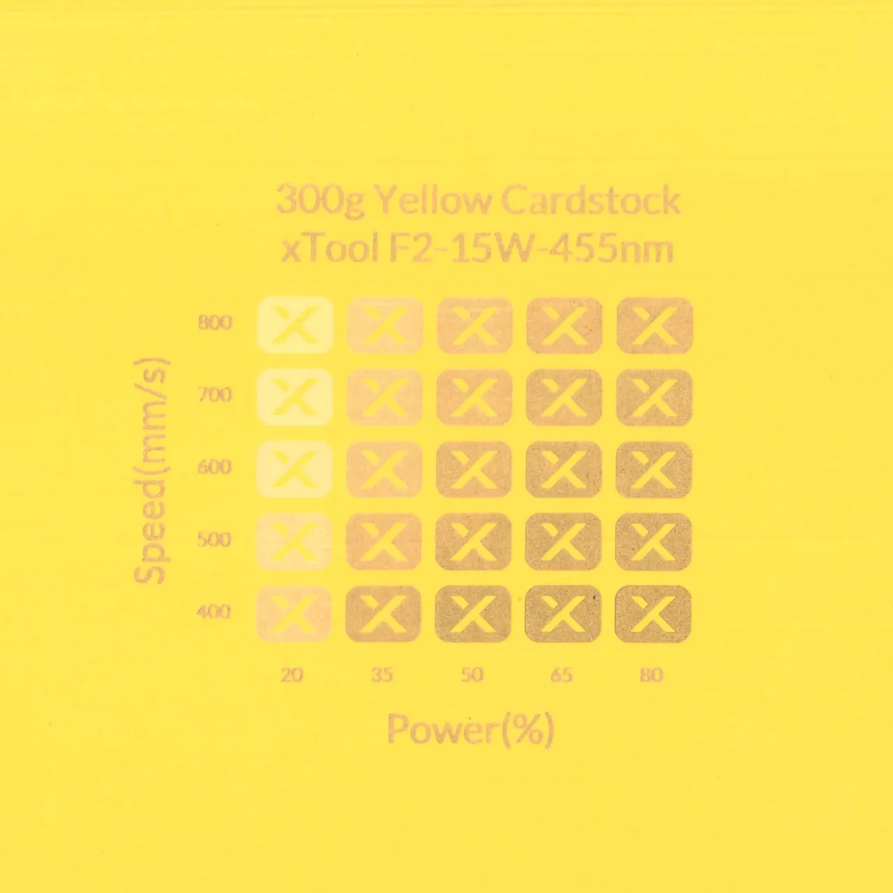 Yellow Cardstock-9oz(300g) test grid