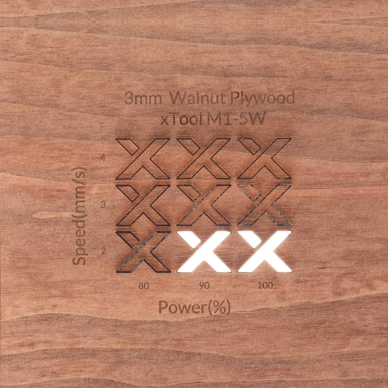 1/8"(3mm) Walnut Plywood test grid