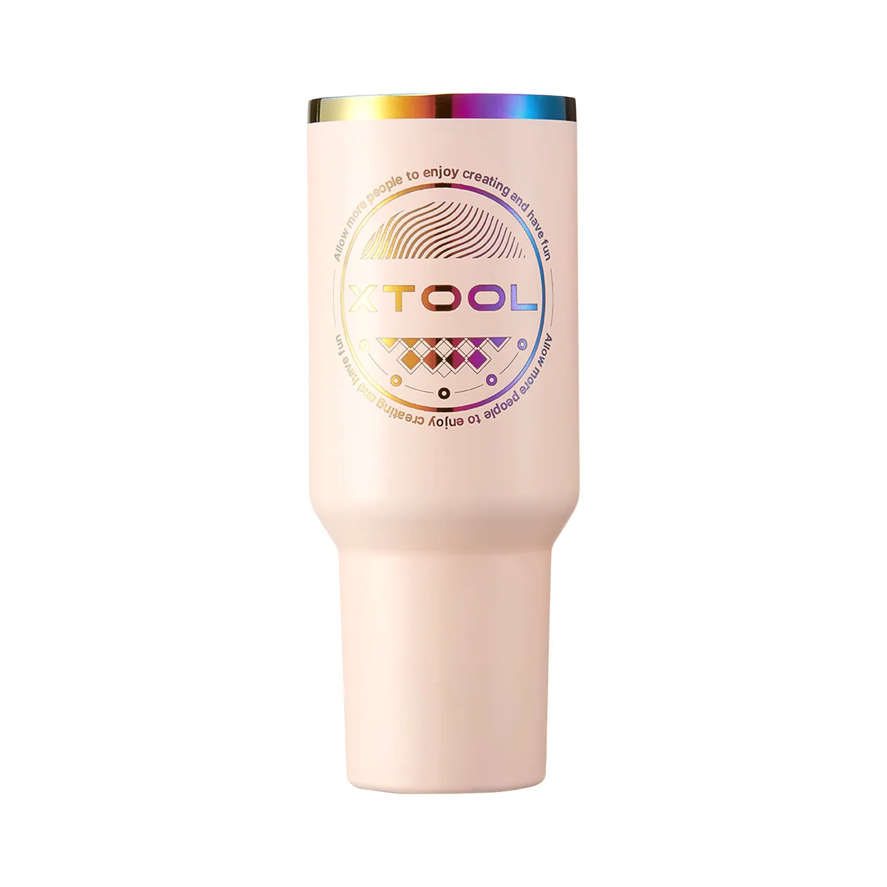 Pink to Iridescent Stainless Steel Tumbler with Handle(40oz) test grid