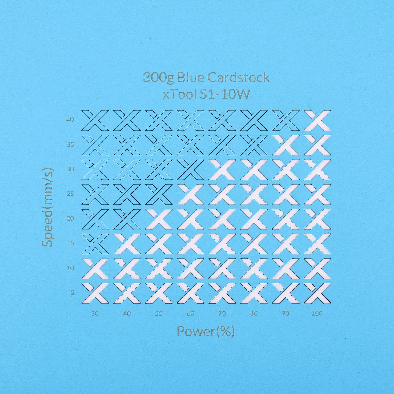 Blue Cardstock-9oz(300g) test grid