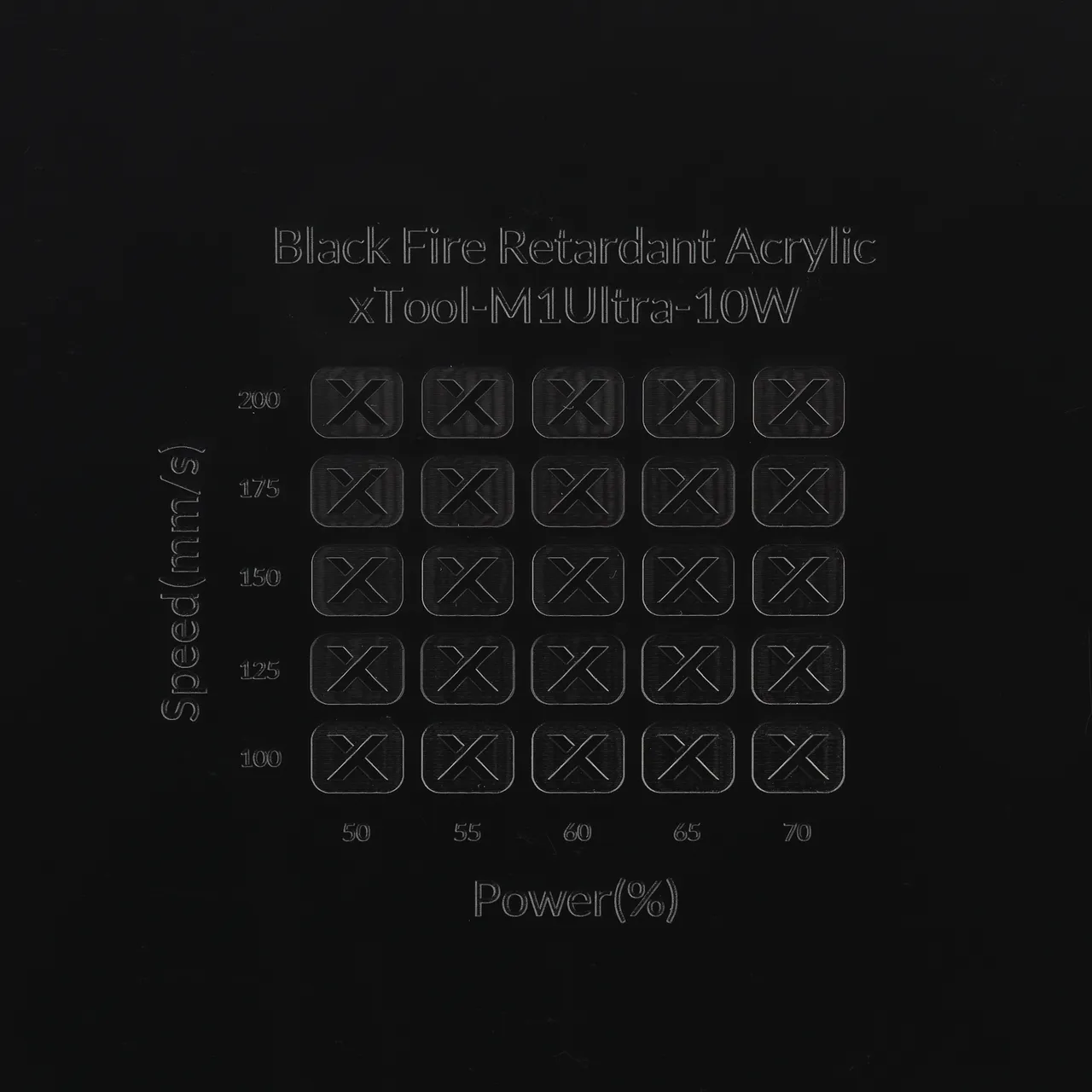 1/8"(3mm) Black Fire Retardant Acrylic test grid