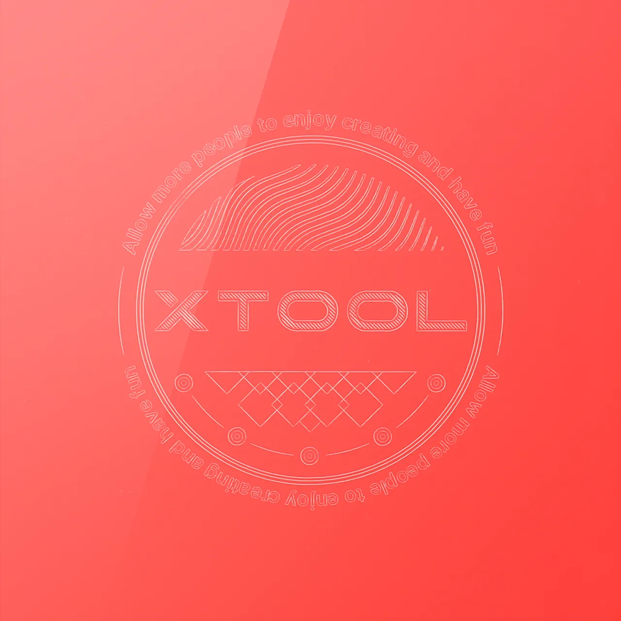 Red Metal Business Card test grid