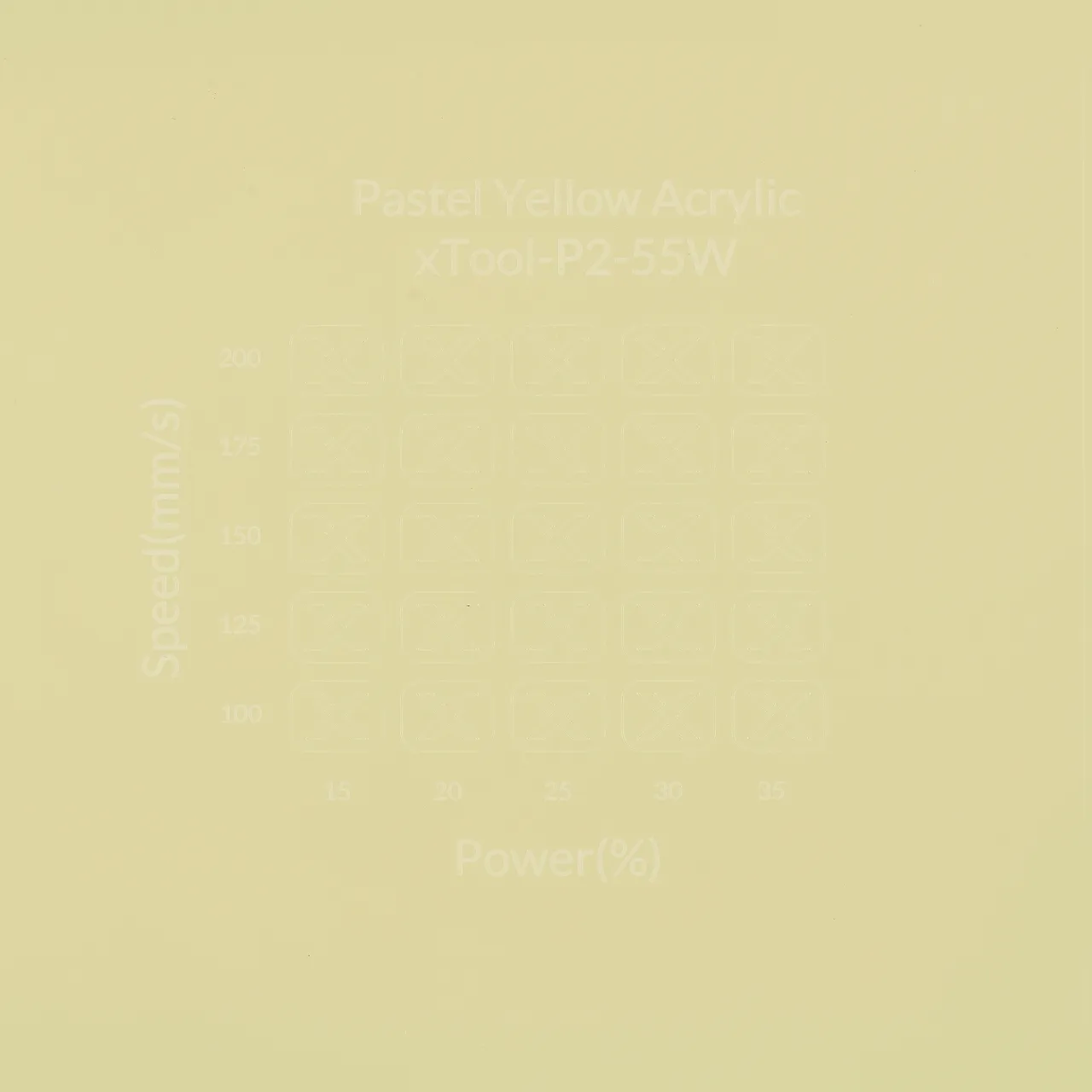 1/8"(3mm) Pastel Yellow Acrylic test grid