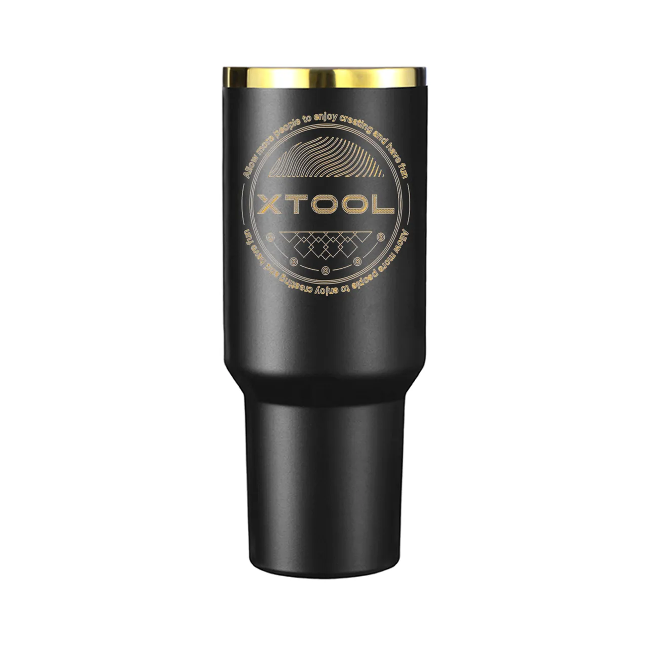 Black To Gold Stainless Steel Tumbler with Handle(40oz) test grid