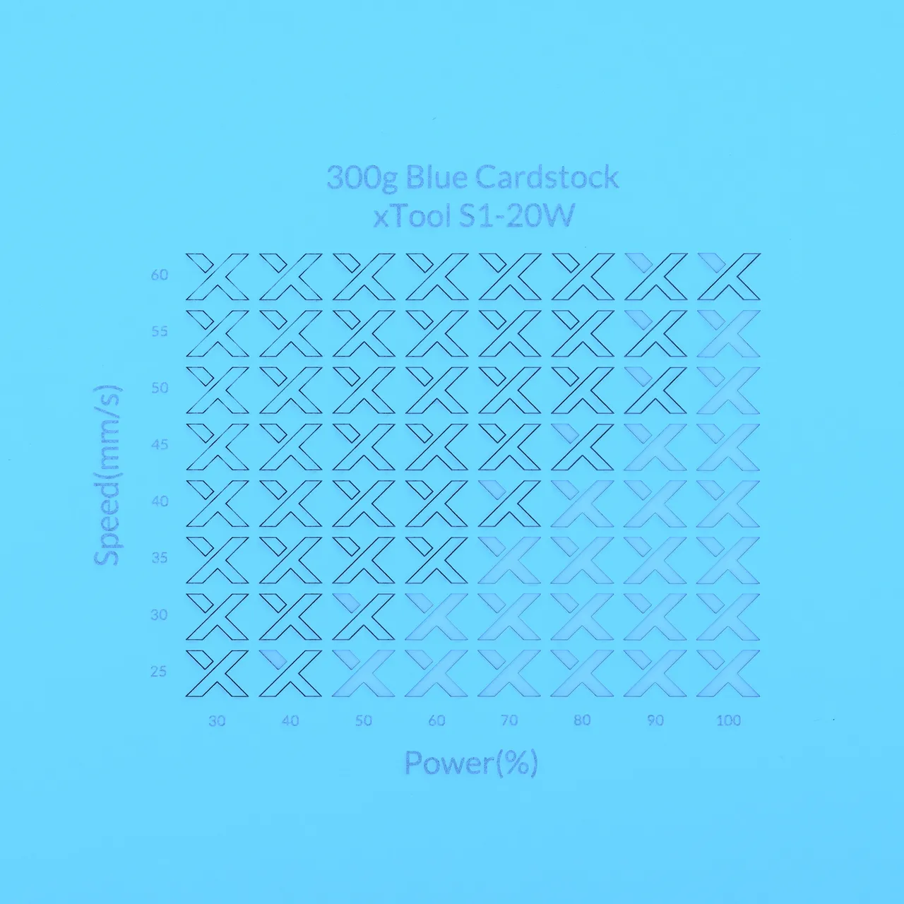 Blue Cardstock-9oz(300g) test grid