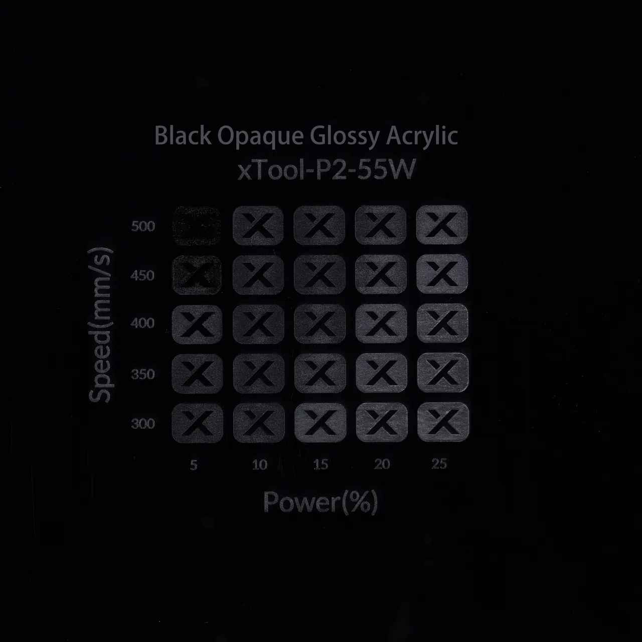3/64"(1mm) Black Acrylic test grid