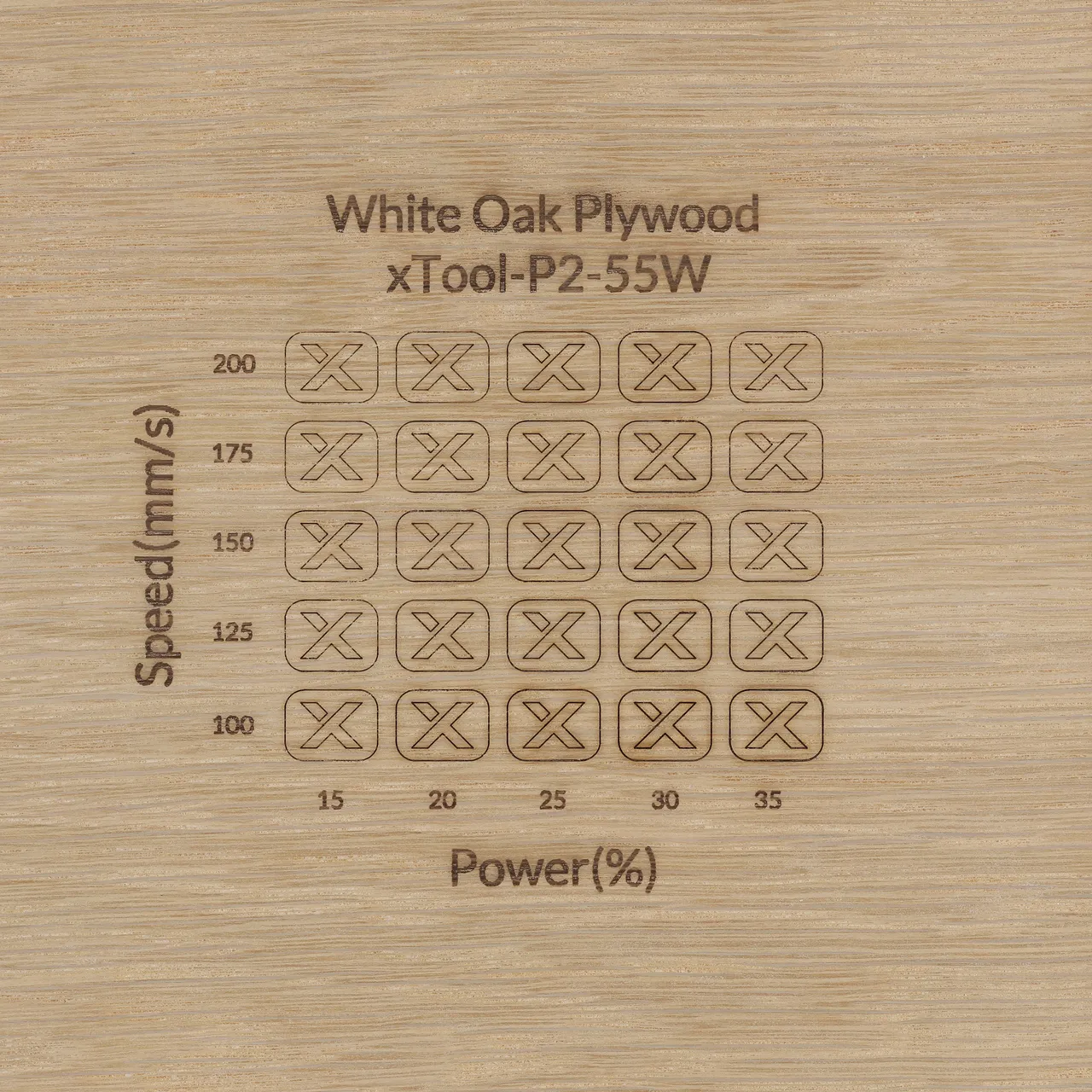 1/8"(3mm) White Oak Plywood test grid