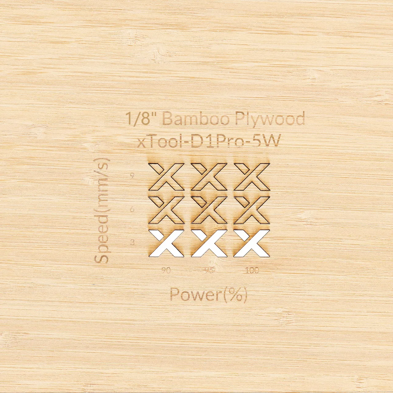 1/8"(3mm) Bamboo Plywood test grid