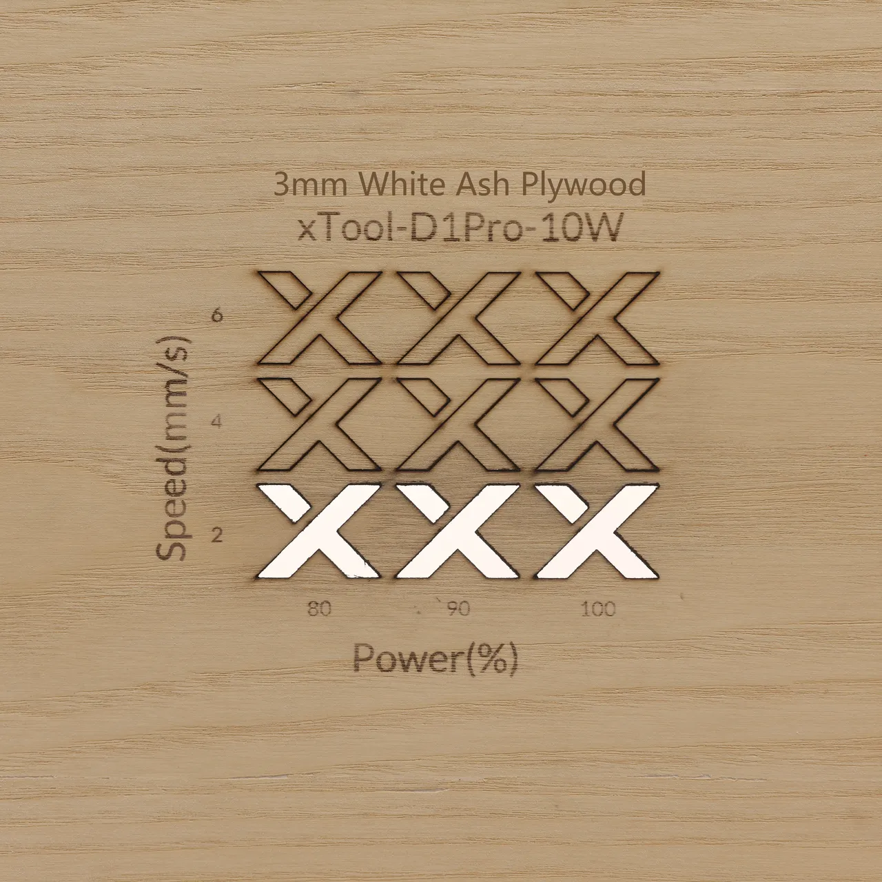 1/8"(3mm) White Ash Plywood test grid