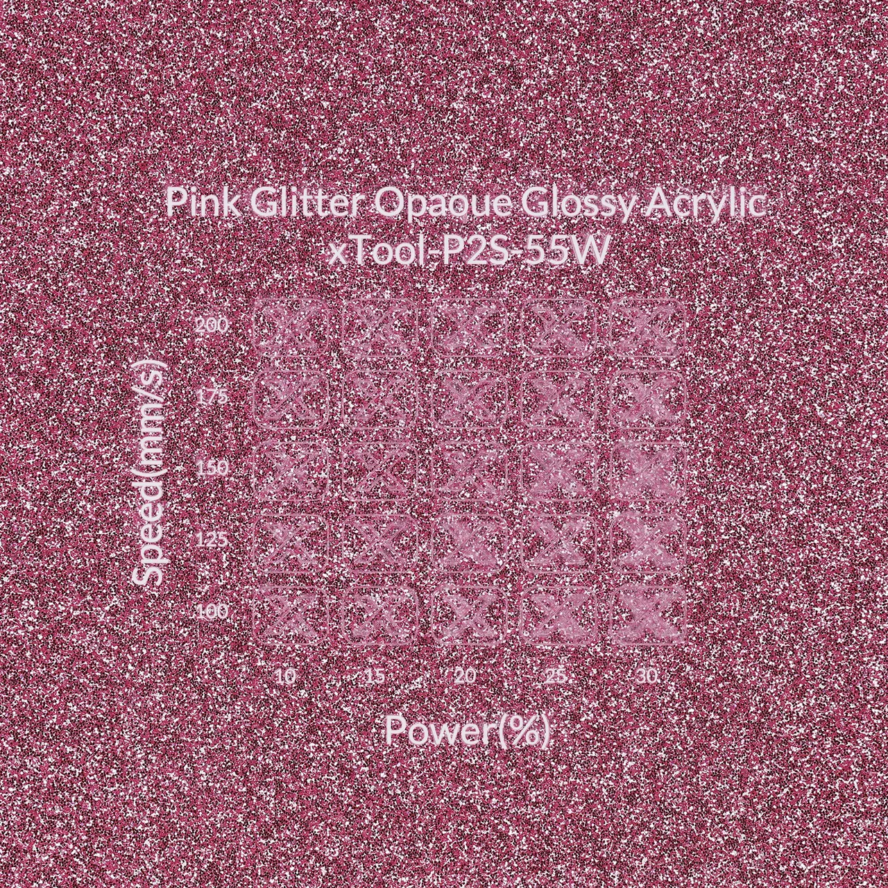 1/8"(3mm) Pink Glitter Acrylic test grid