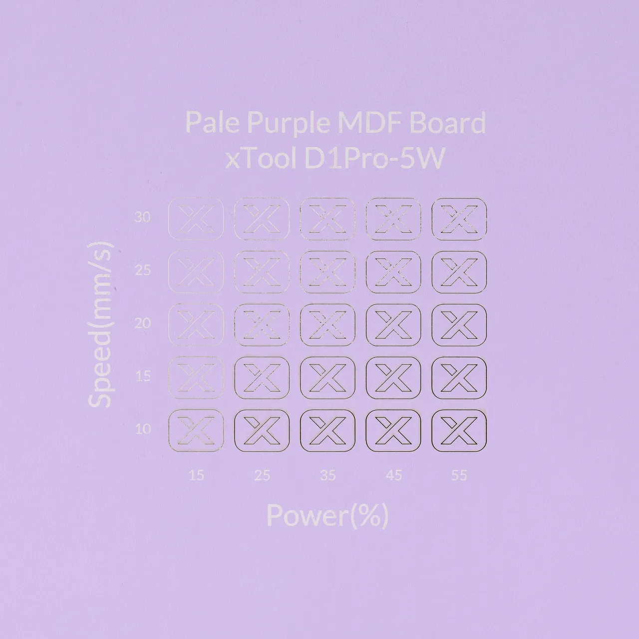 1/8"(3mm) Light Purple MDF Board test grid