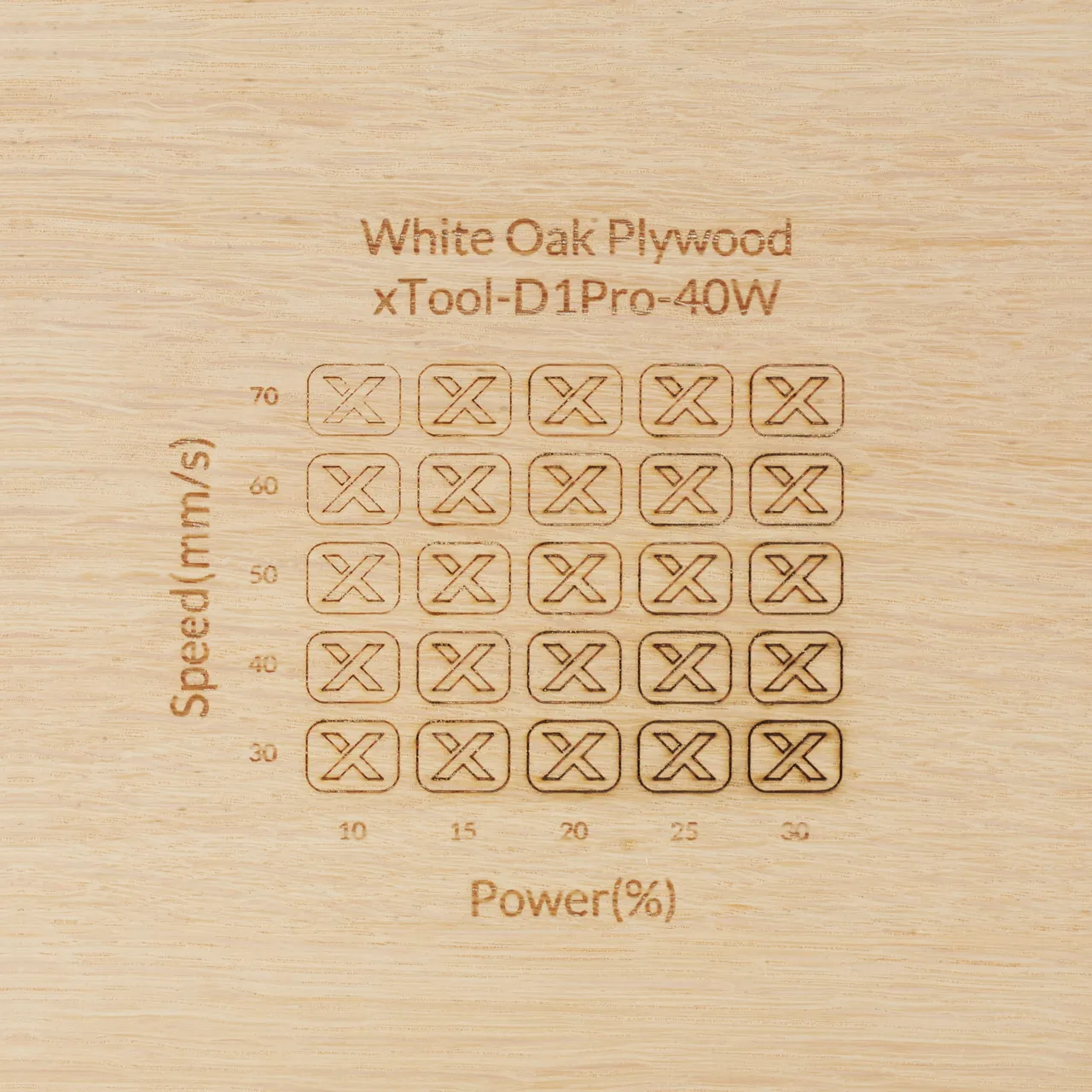 1/4"(6mm) White oak plywood test grid