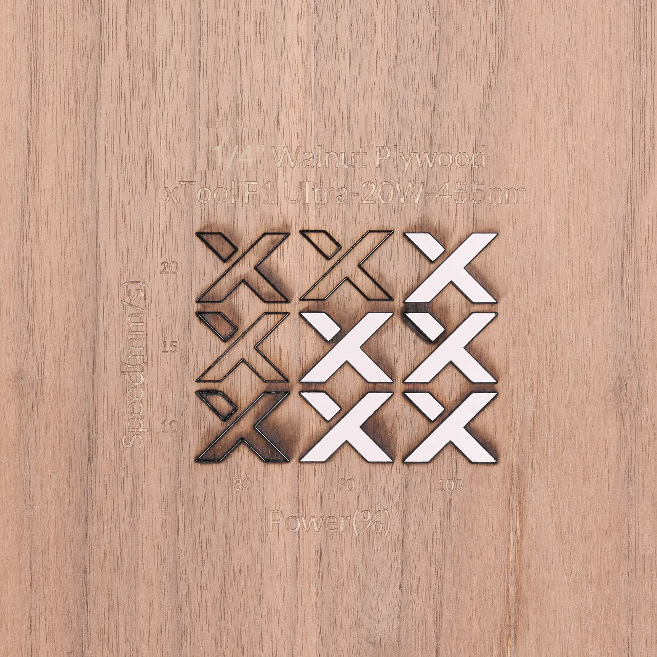 1/4"(6mm) Walnut Plywood test grid
