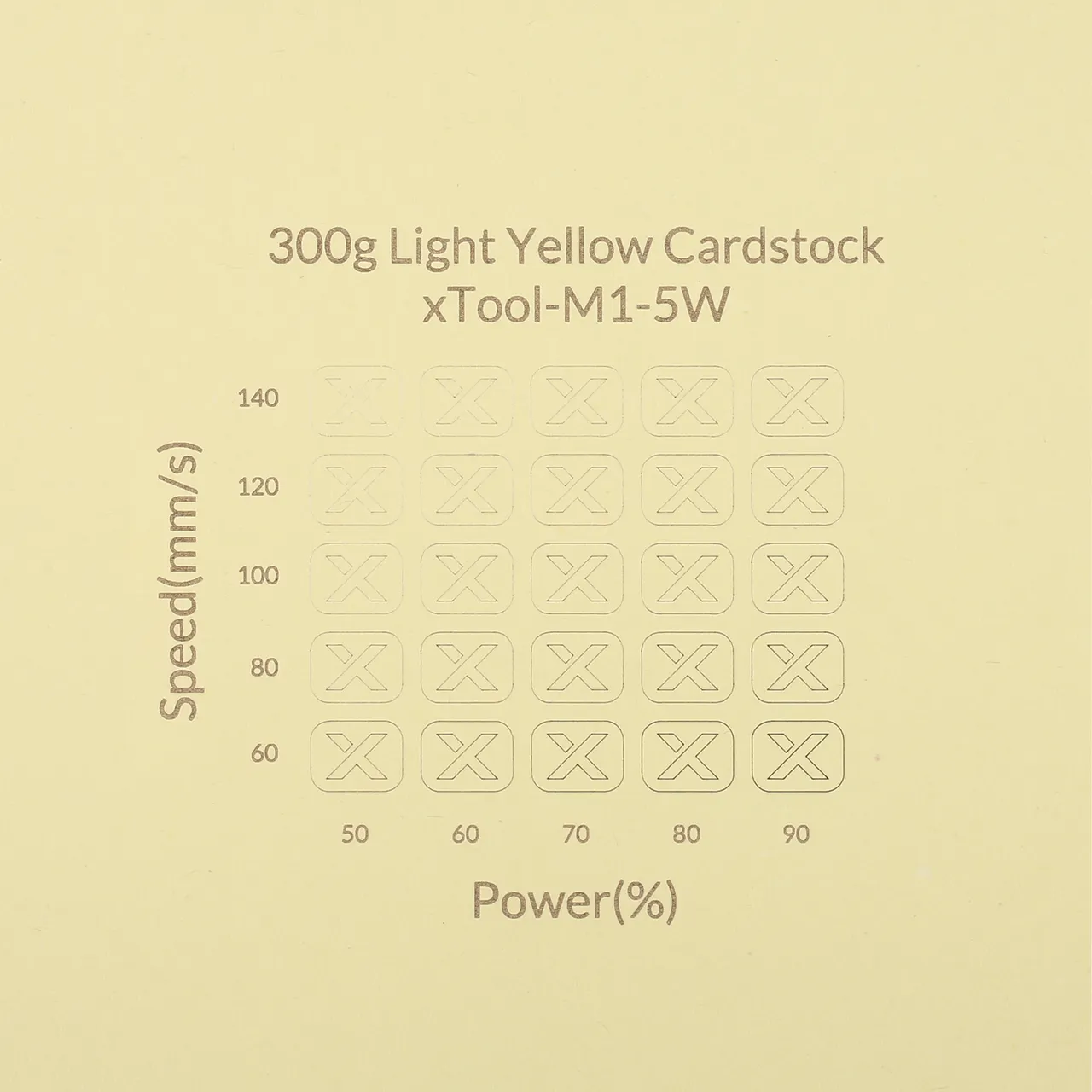 Light Yellow Cardstock-9oz(300g) test grid