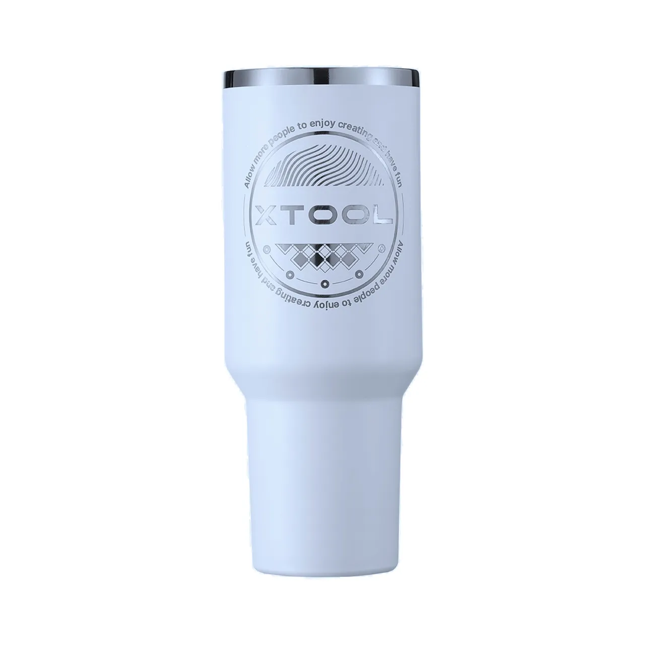 Light Blue Grey to Silver Stainless Steel Tumbler with Handle(40oz) test grid