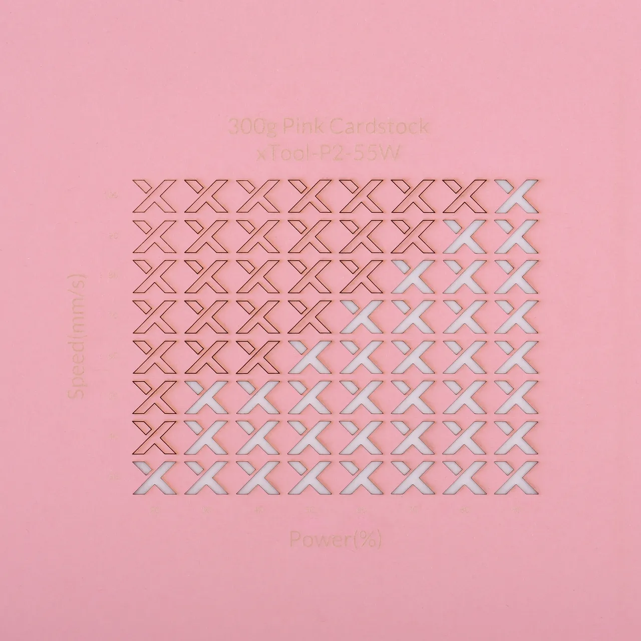 Pink Cardstock-9oz(300g) test grid