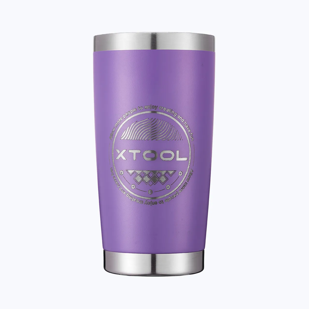20oz(600ml) Peak Purple Coffee Tumbler for Laser Engraving test grid