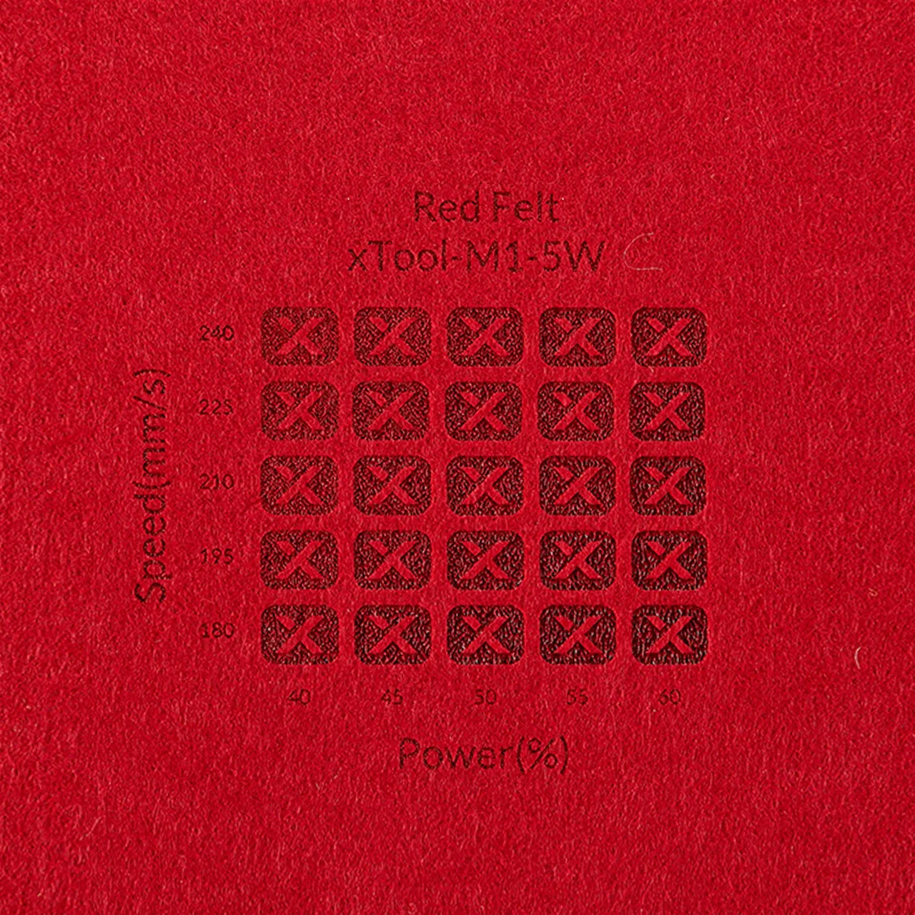 1/8"(3mm) Red Felt test grid