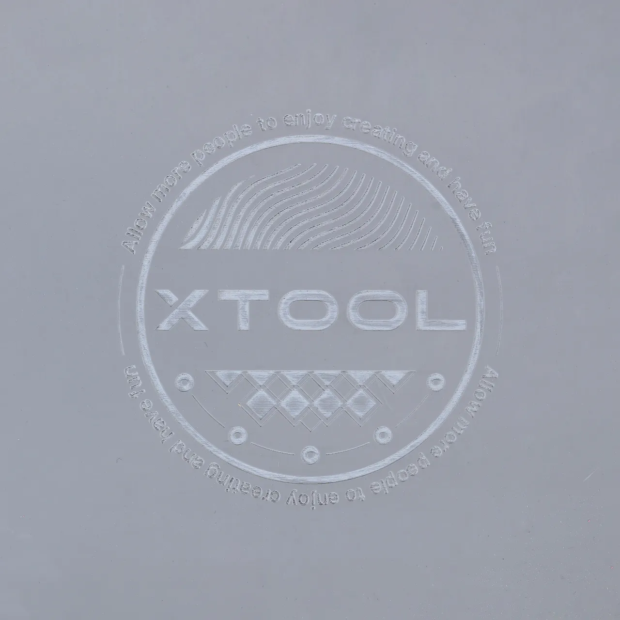 Grey Laser Engraving Rubber Sheet test grid