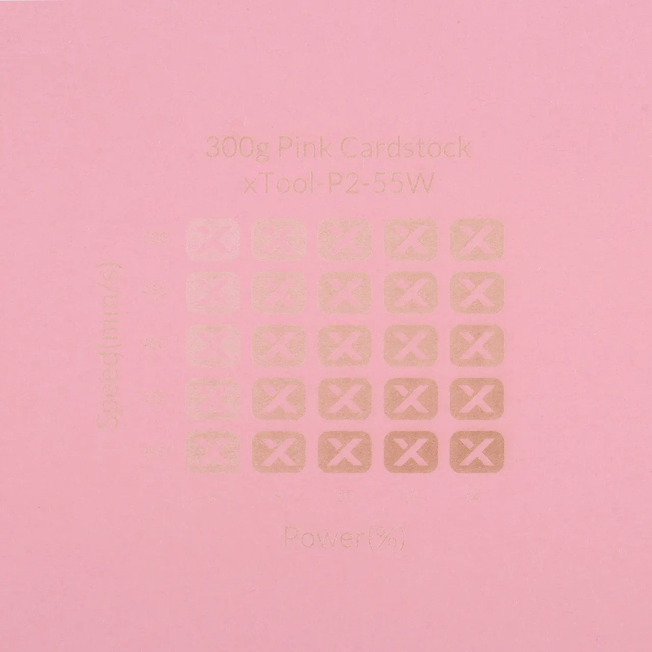 Pink Cardstock-9oz(300g) test grid