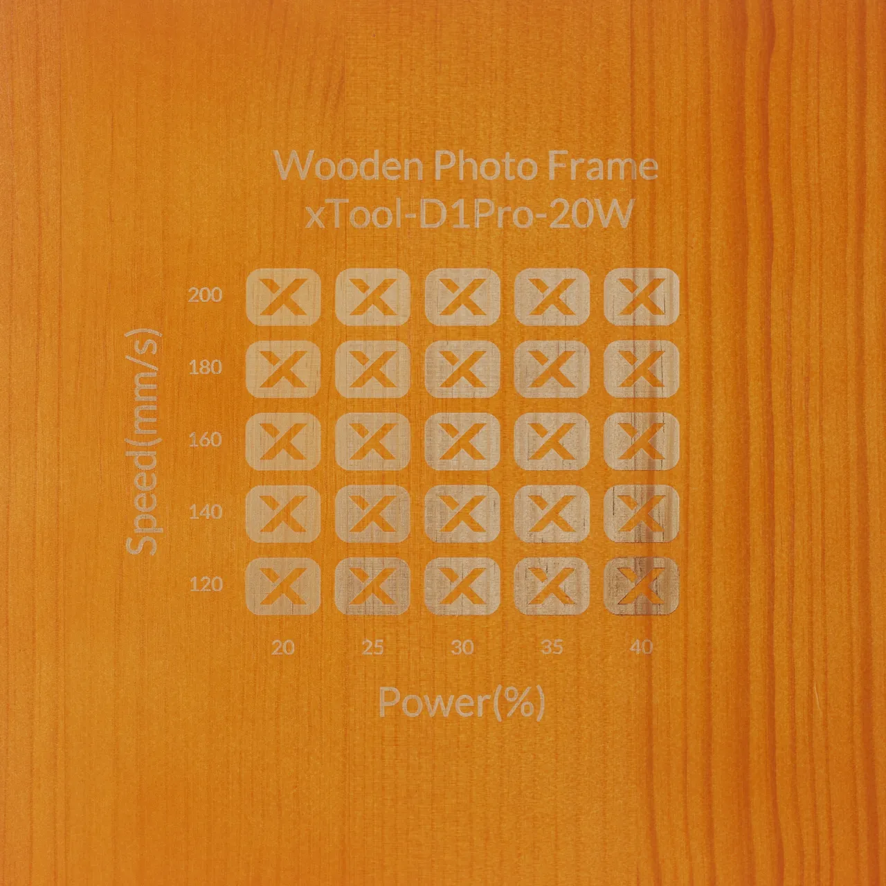 Wooden Photo Frame test grid
