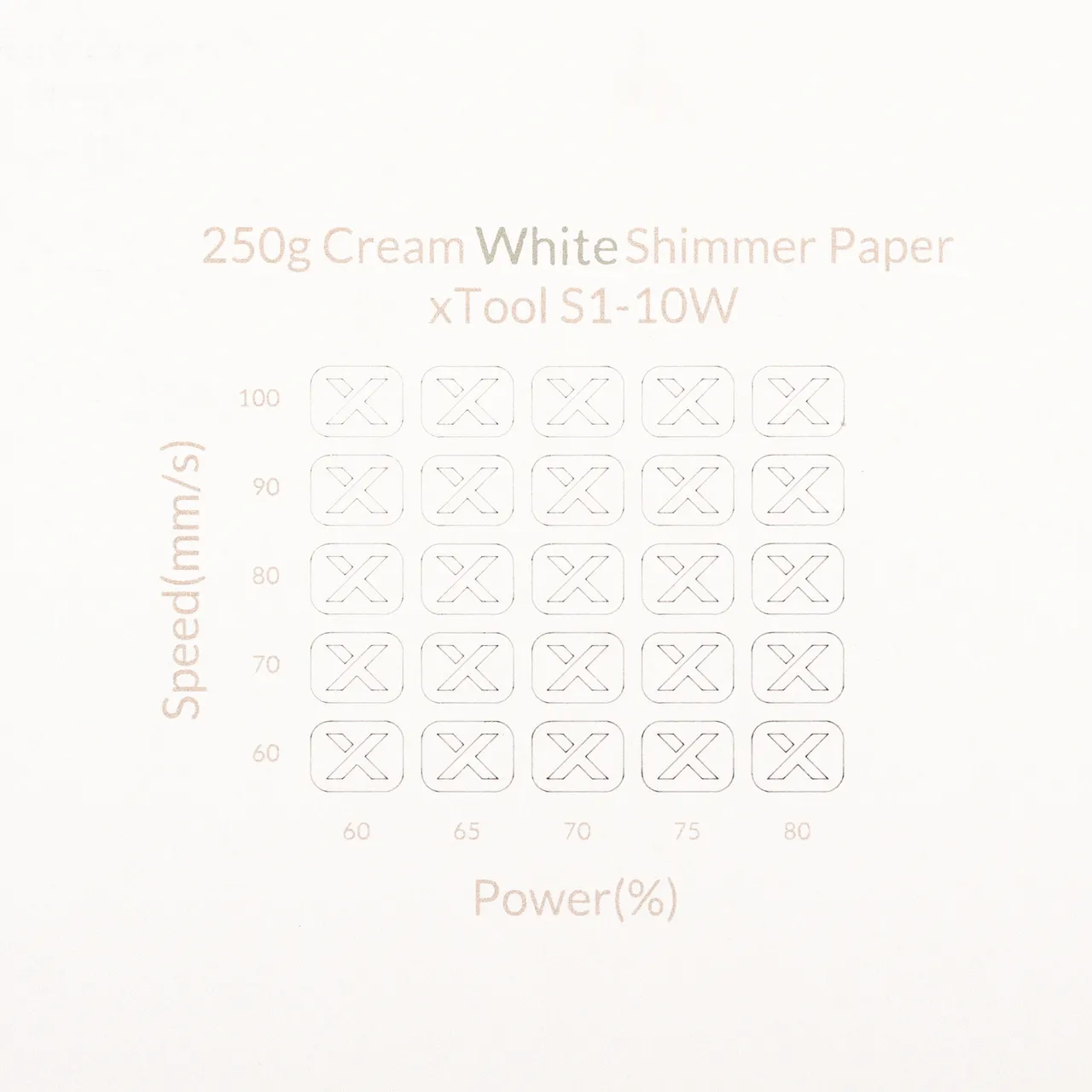 Cream White Shimmer Paper-7oz(250g) test grid