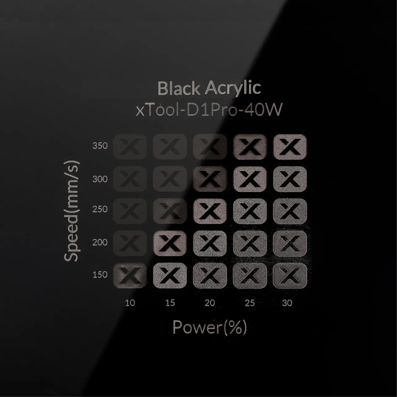 1/2"(12mm) Black Acrylic test grid