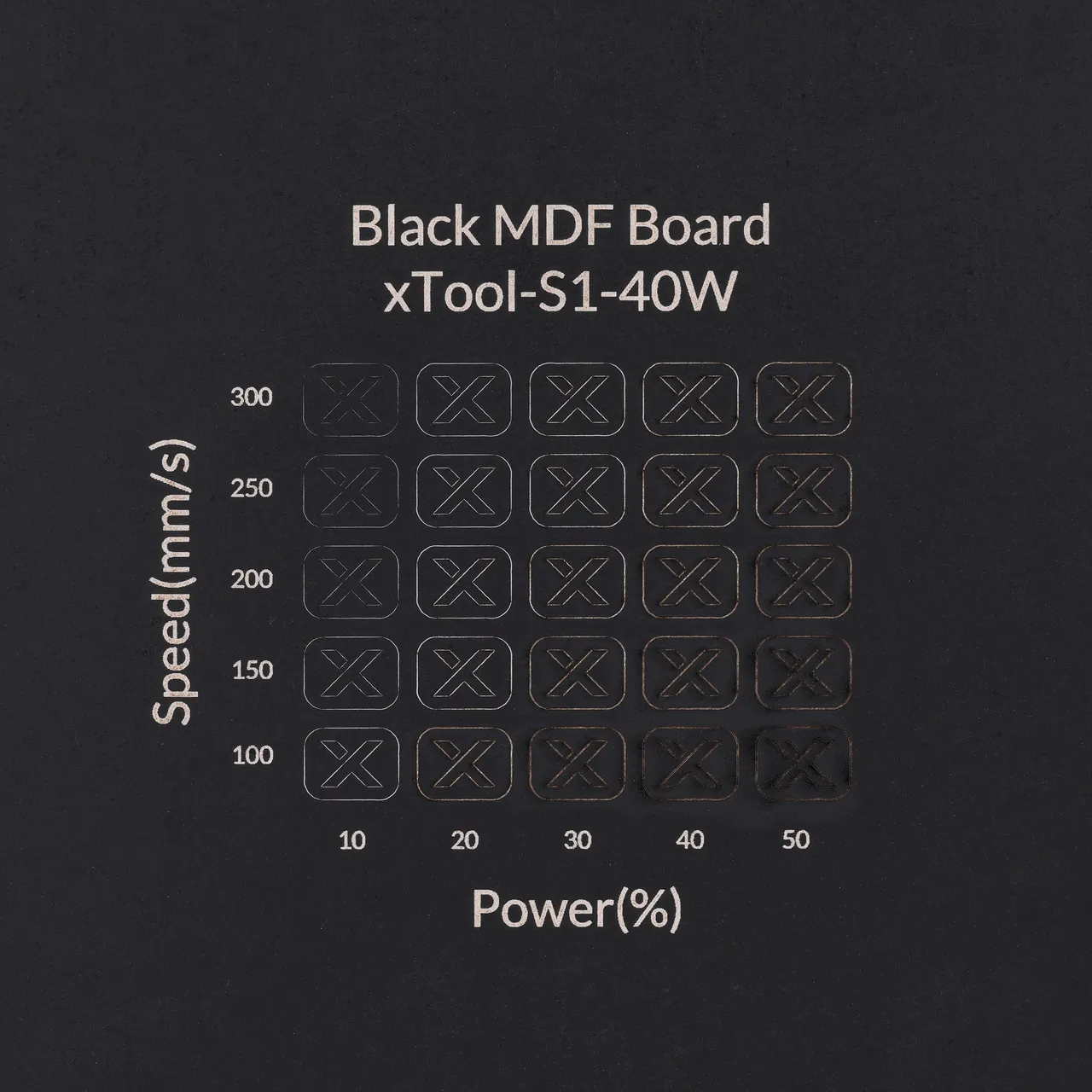 1/8"(3mm) Black MDF Board test grid