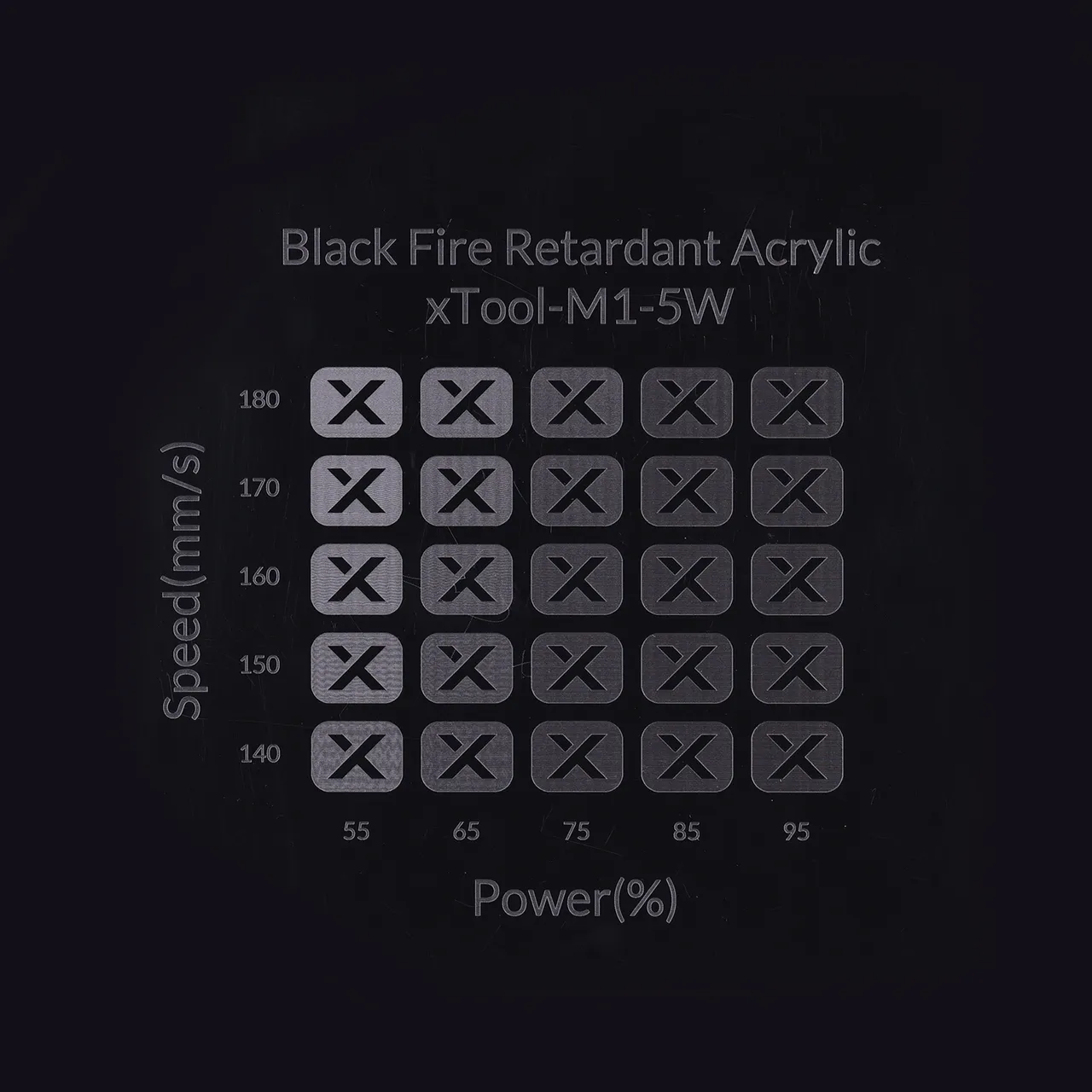1/8"(3mm) Black Fire Retardant Acrylic test grid