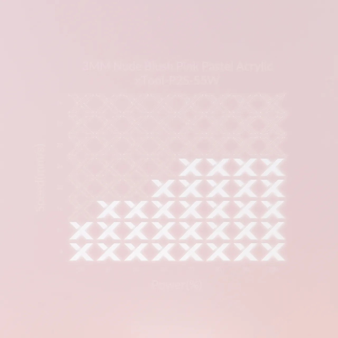 1/8"(3mm) Light Pink Acrylic test grid