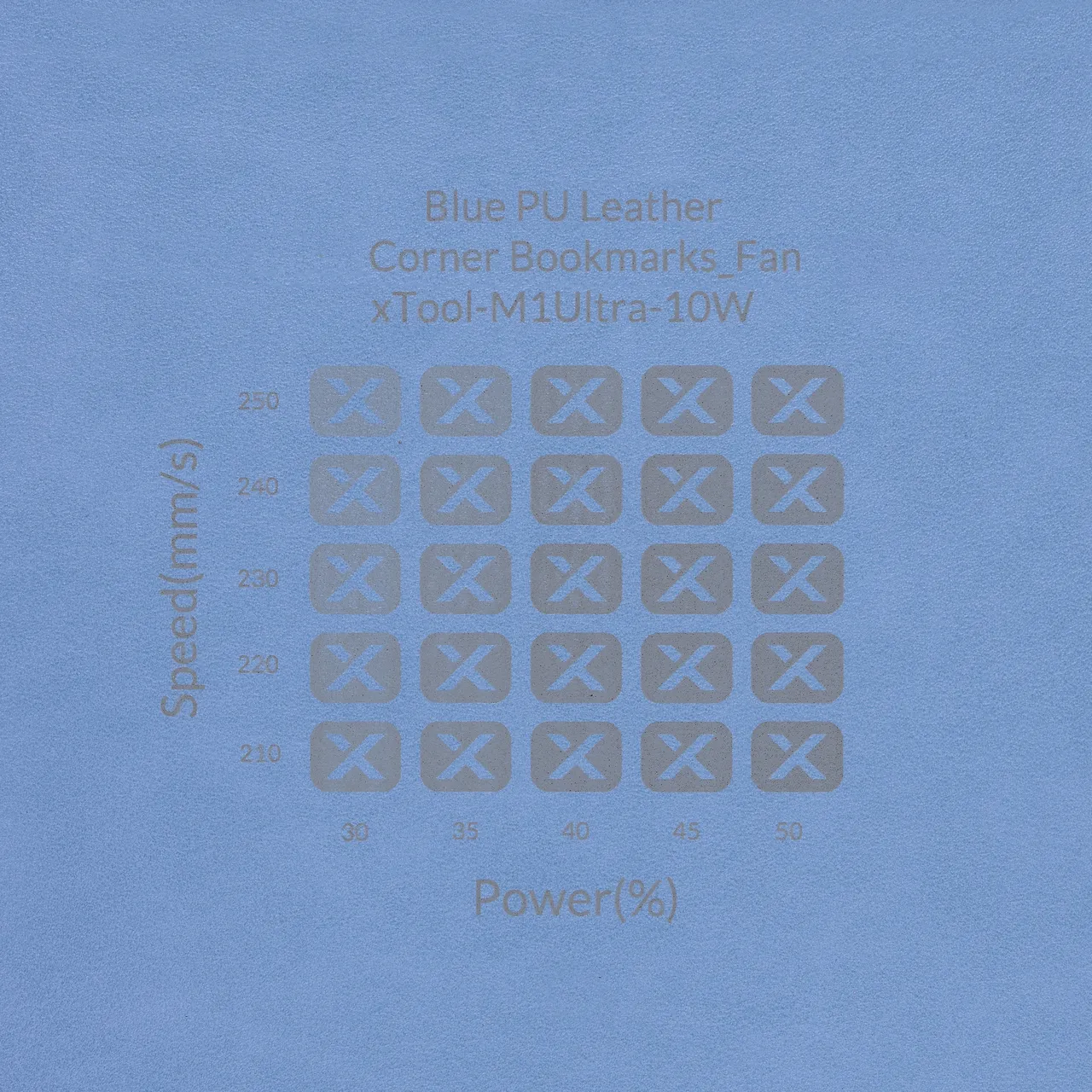 Sky Blue PU Leather test grid