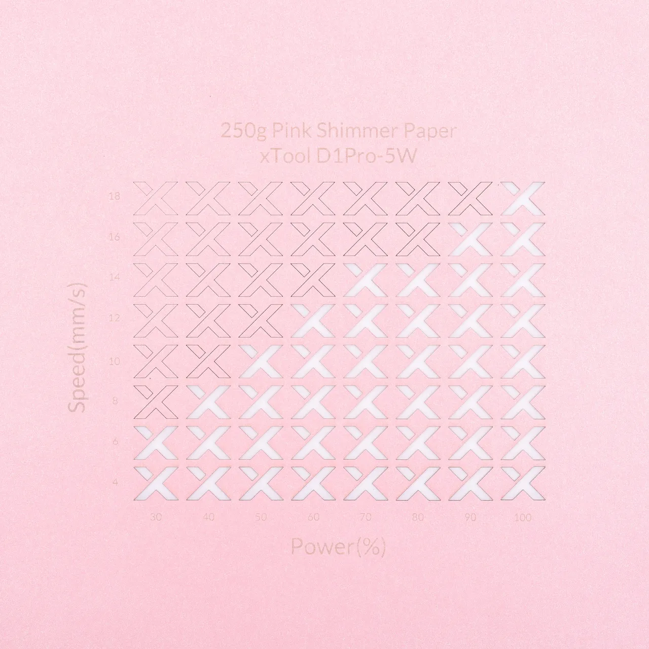 Pink Shimmer Paper-7oz(250g) test grid
