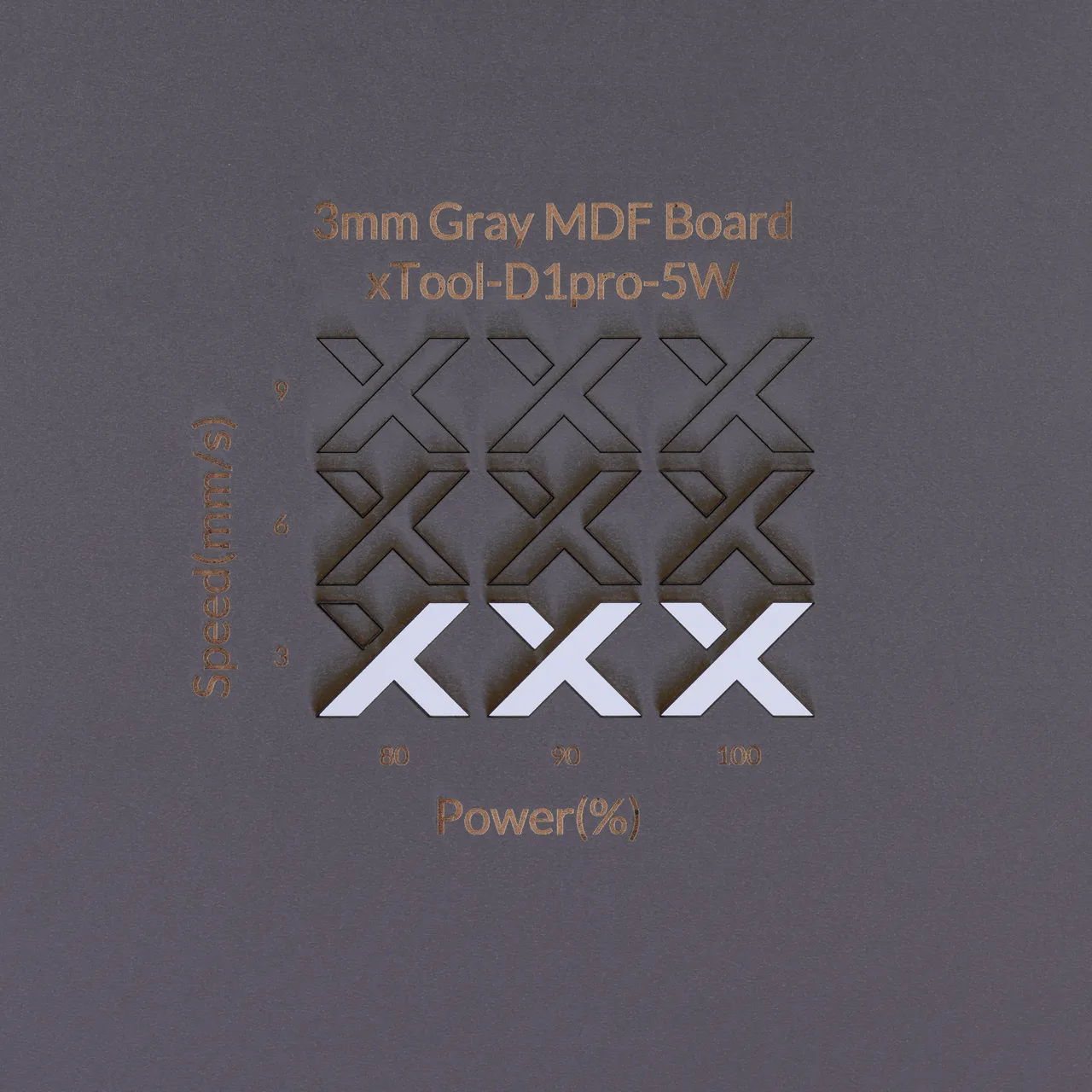 1/8"(3mm) Grey MDF Board test grid