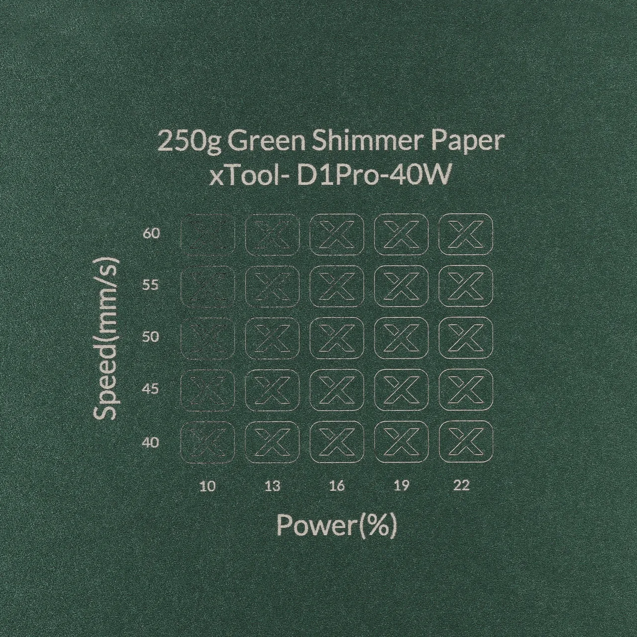 Green Shimmer Paper-7oz(250g) test grid