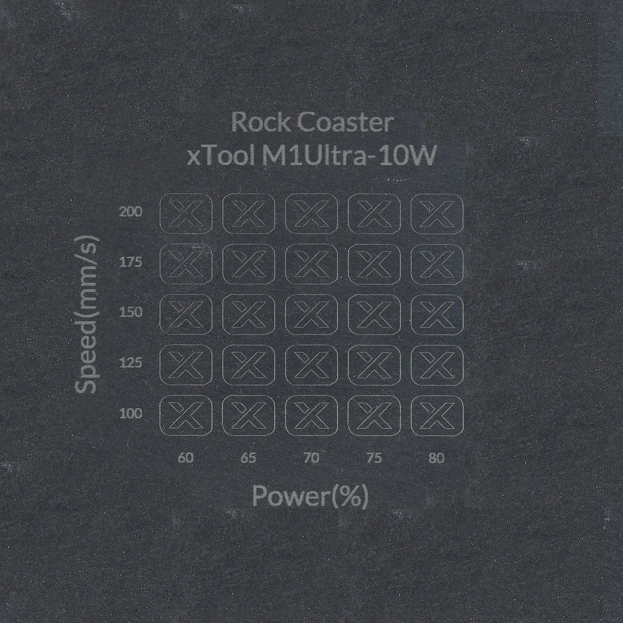 Rectangular Blank Rock Slate test grid