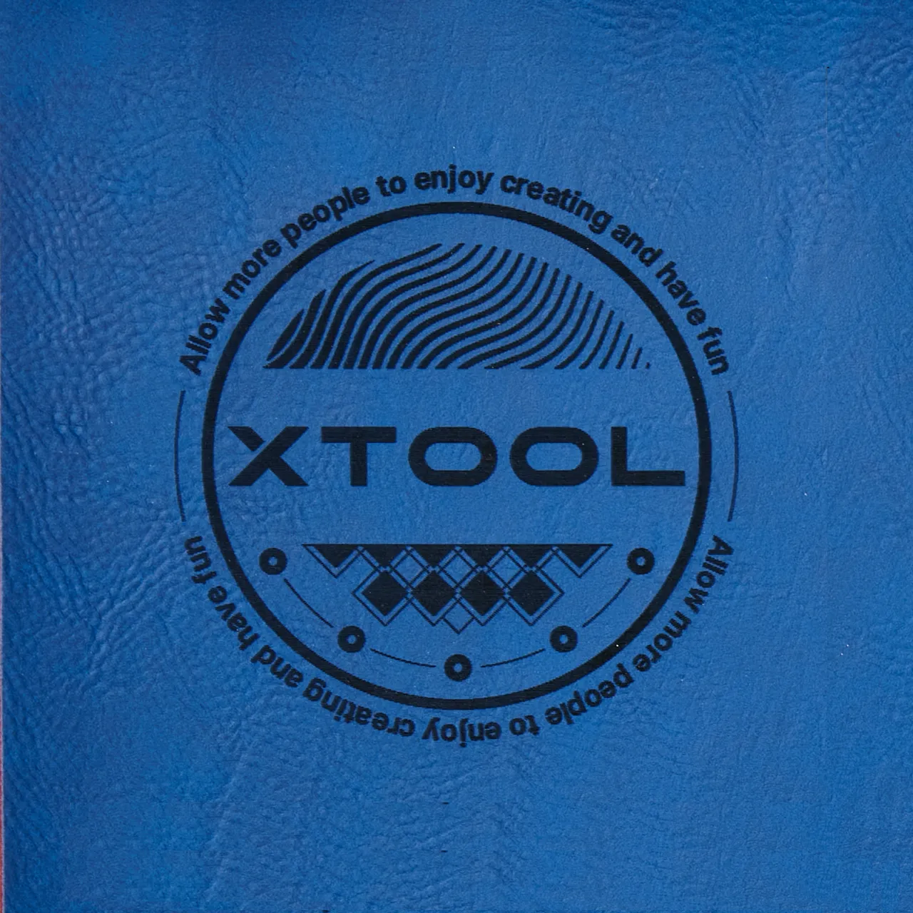 Blue to Black Laserable PU Leather Magnetic Bookmark test grid