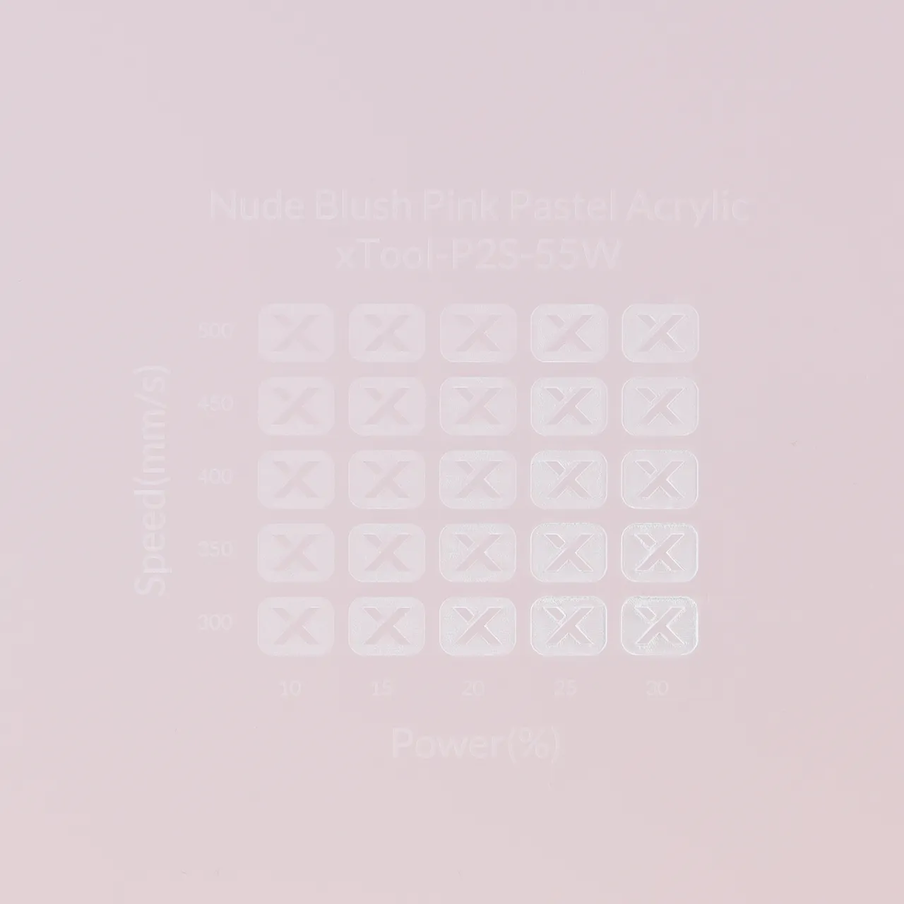 1/8"(3mm) Light Pink Acrylic test grid