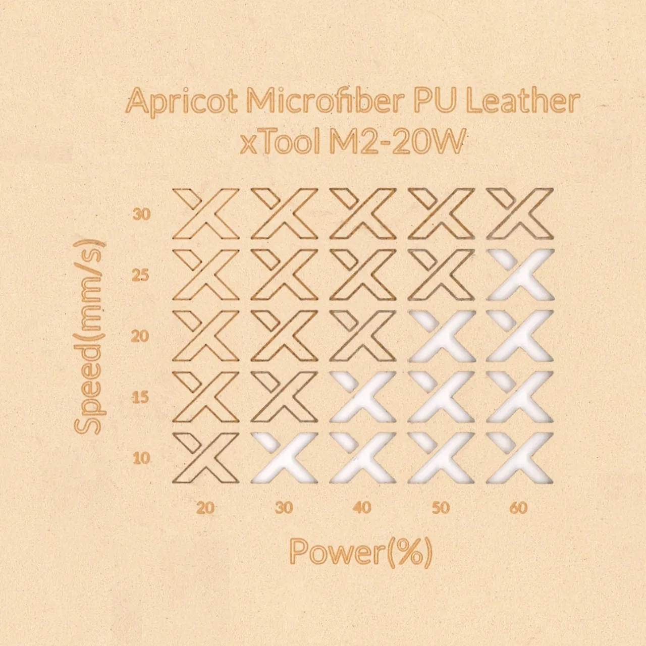 Apricot Microfiber PU Leather test grid