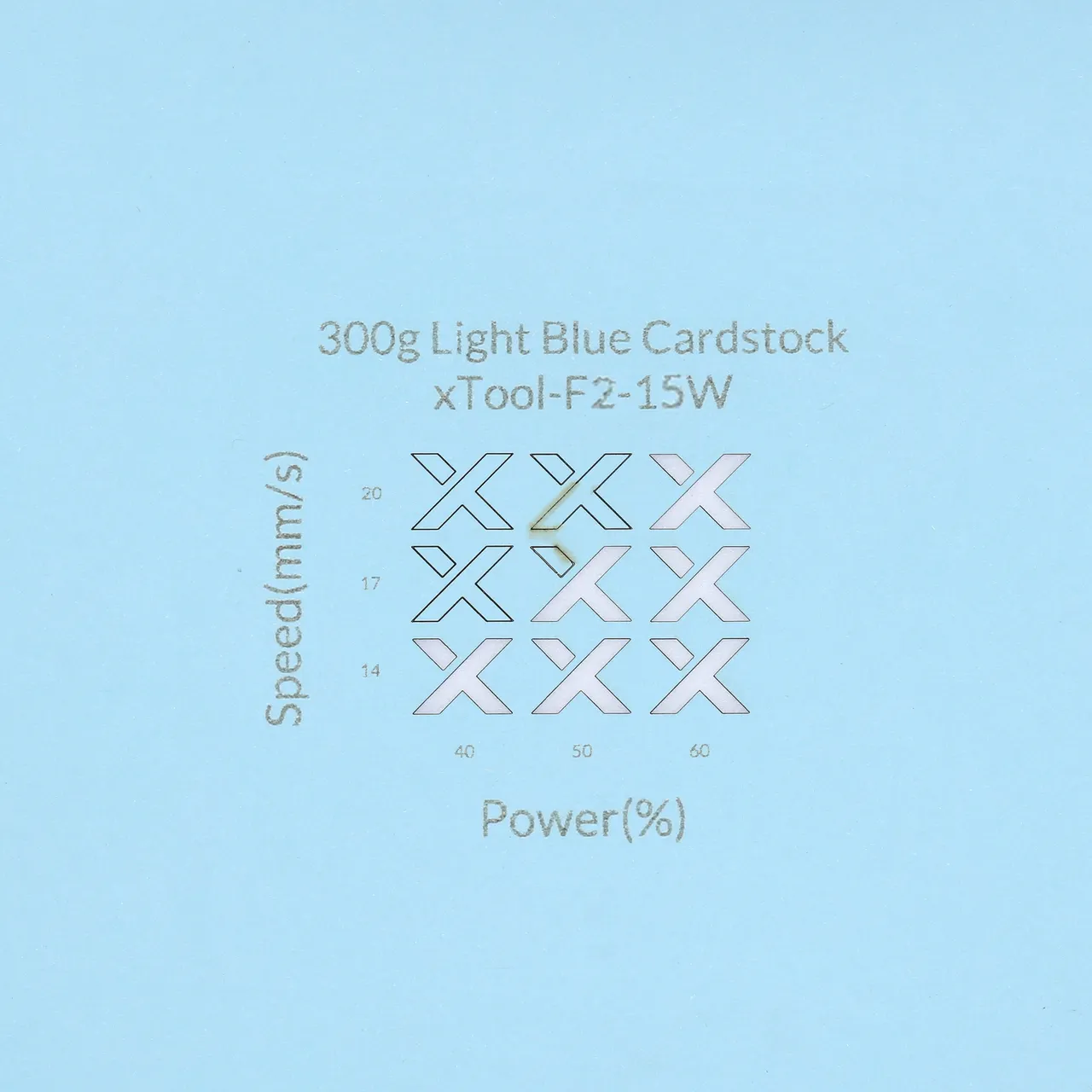 Light Blue Cardstock-9oz(300g) test grid