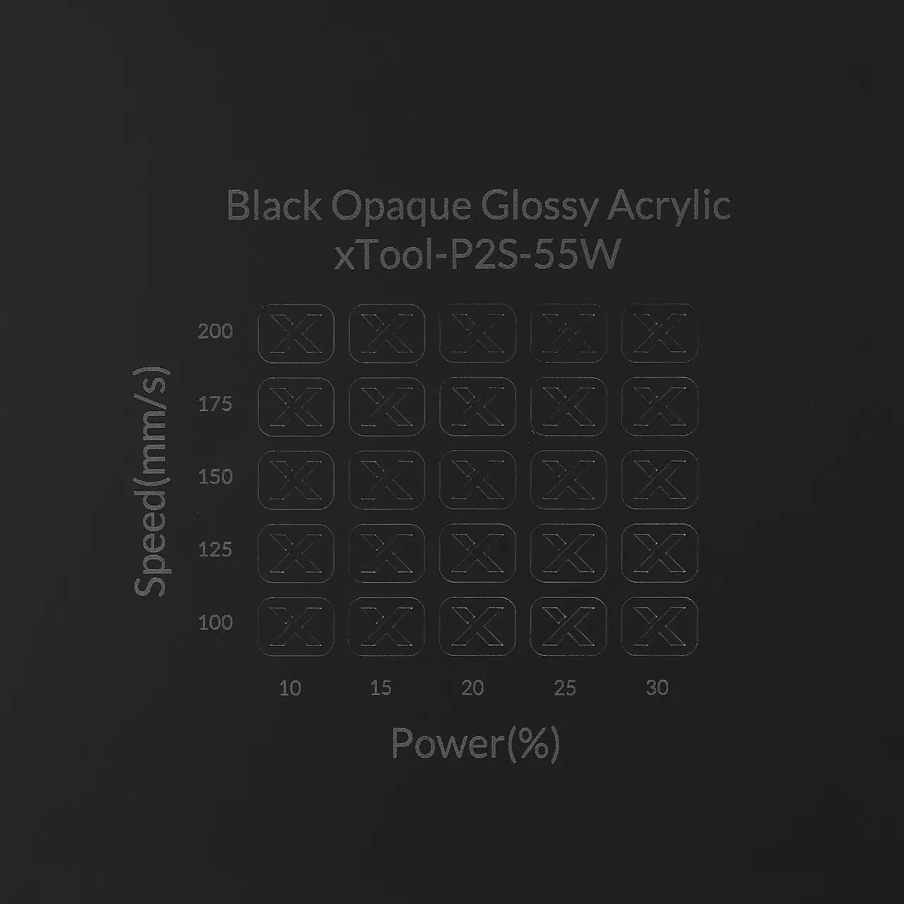 1/4"(6mm) Black Acrylic test grid
